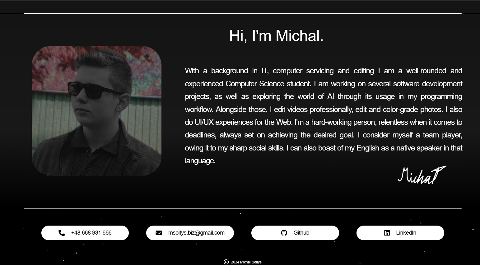 Previous Portfolio Website